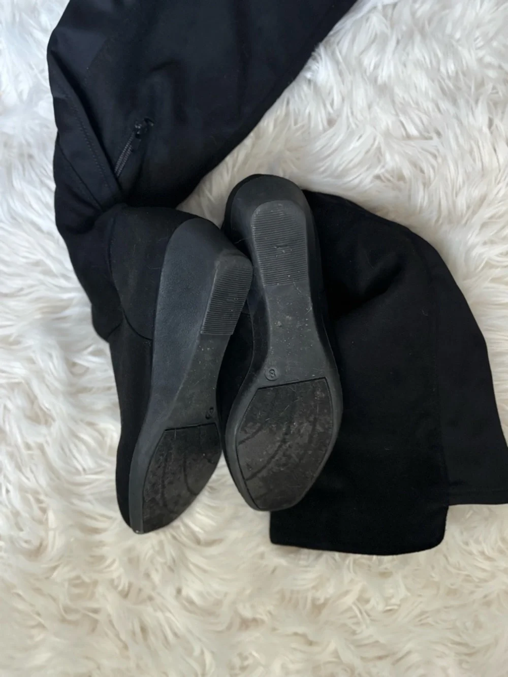Chinese Laundry Over The Knee Tall Boots Black Women’s 8 Mobwife Goth biker